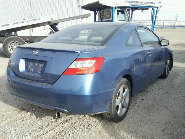 2HGFG12897H519182 - 2007 HONDA CIVIC EX BLUE photo 4