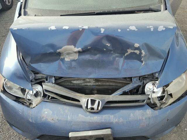 2HGFG12897H519182 - 2007 HONDA CIVIC EX BLUE photo 7