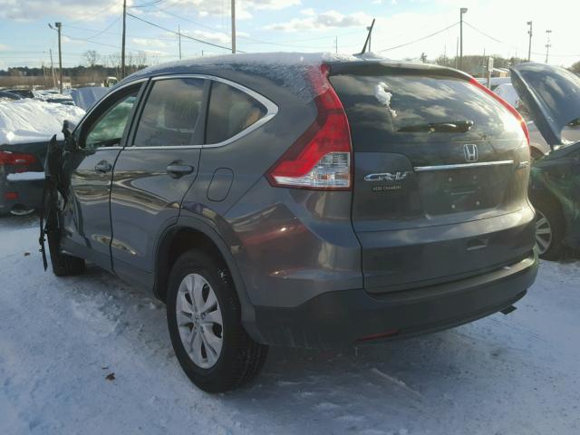 2HKRM4H71CH624059 - 2012 HONDA CR-V EXL GRAY photo 3