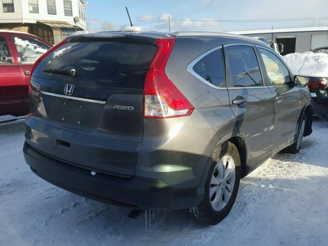 2HKRM4H71CH624059 - 2012 HONDA CR-V EXL GRAY photo 4