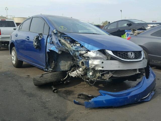 19XFB2F53EE246655 - 2014 HONDA CIVIC LX BLUE photo 1