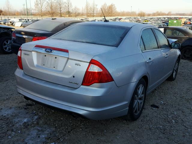 3FAHP0JG9BR287258 - 2011 FORD FUSION SEL SILVER photo 4