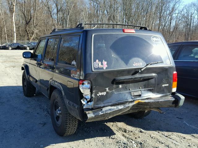 1J4FF48S21L627055 - 2001 JEEP CHEROKEE S BLACK photo 3