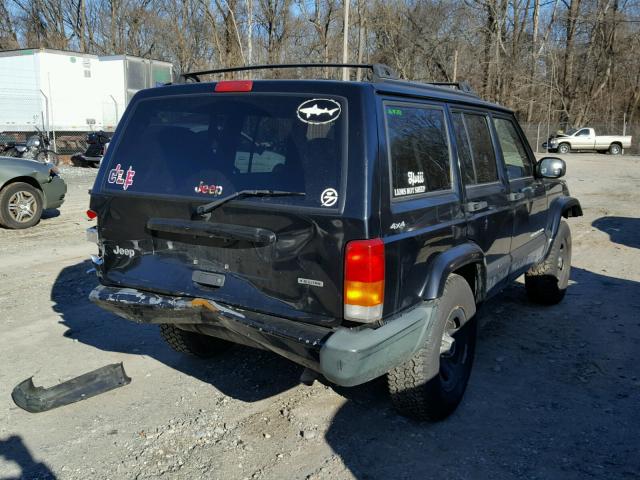 1J4FF48S21L627055 - 2001 JEEP CHEROKEE S BLACK photo 4