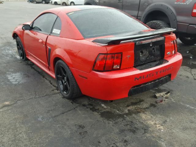 1FAFP40674F177333 - 2004 FORD MUSTANG RED photo 3