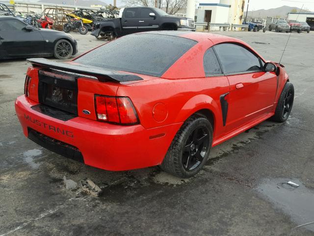 1FAFP40674F177333 - 2004 FORD MUSTANG RED photo 4