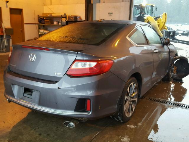 1HGCT2B80DA007048 - 2013 HONDA ACCORD EXL GRAY photo 4