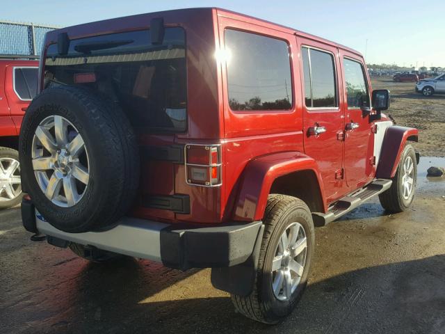 1C4HJWEG8CL102156 - 2012 JEEP WRANGLER U BURGUNDY photo 4