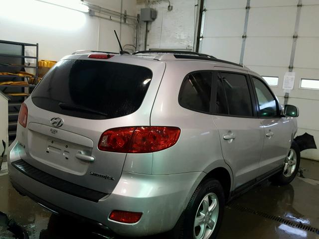 5NMSG13DX7H109004 - 2007 HYUNDAI SANTA FE G SILVER photo 4