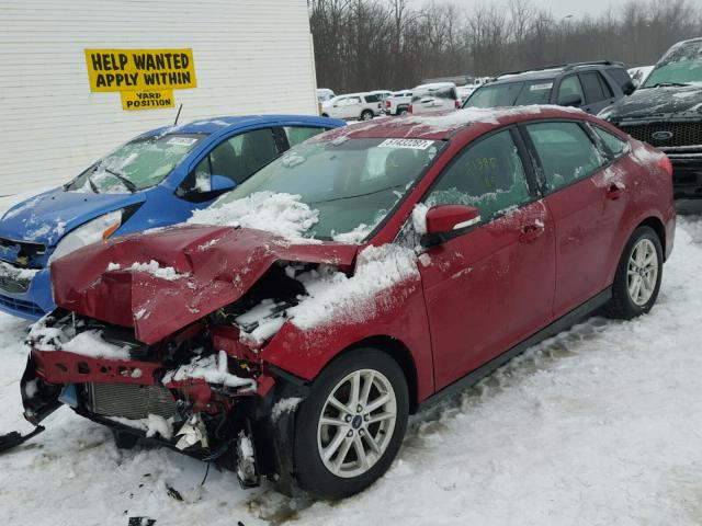 1FADP3F2XFL322777 - 2015 FORD FOCUS SE RED photo 2