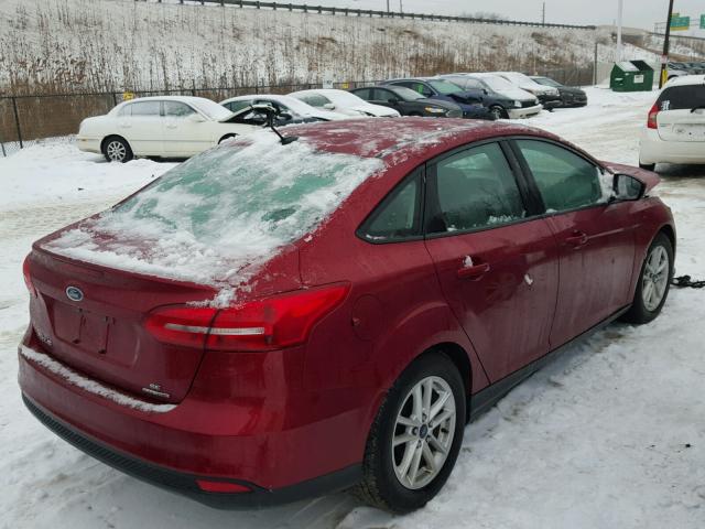 1FADP3F2XFL322777 - 2015 FORD FOCUS SE RED photo 4