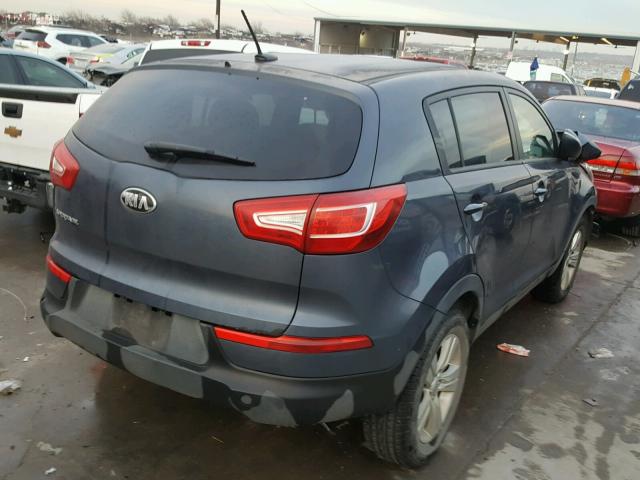 KNDPB3A26D7421812 - 2013 KIA SPORTAGE B BLUE photo 4