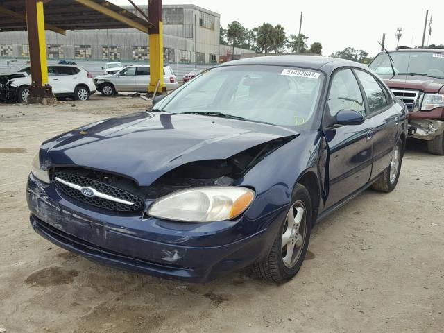 1FAFP53U1YG286774 - 2000 FORD TAURUS SE BLUE photo 2