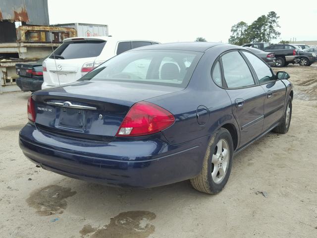 1FAFP53U1YG286774 - 2000 FORD TAURUS SE BLUE photo 4