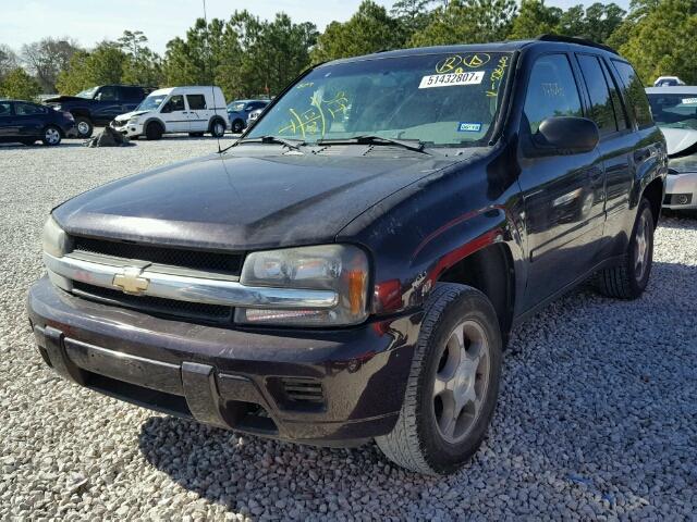 1GNDS13S782226400 - 2008 CHEVROLET TRAILBLAZE BURGUNDY photo 2