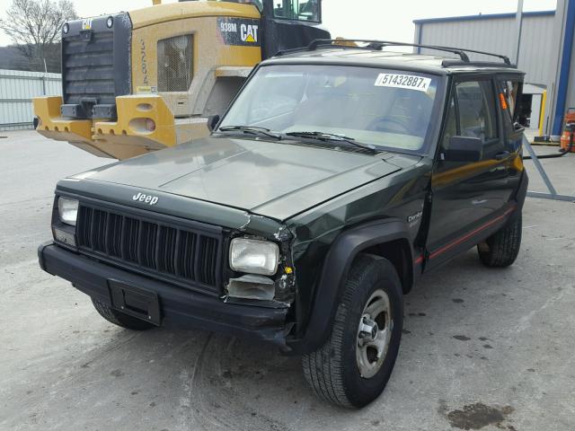 1J4FJ67S8TL247068 - 1996 JEEP CHEROKEE S GREEN photo 2