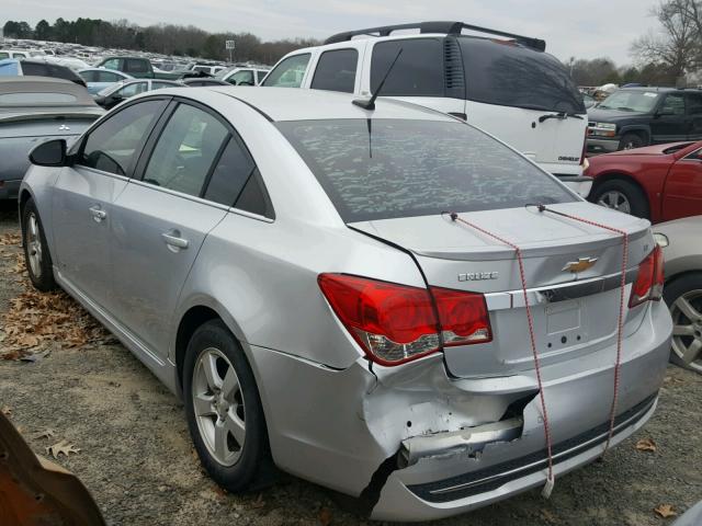 1G1PF5SC4C7219890 - 2012 CHEVROLET CRUZE LT SILVER photo 3