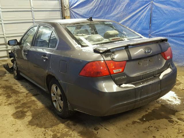 KNAGE228595335430 - 2009 KIA OPTIMA LX GRAY photo 3