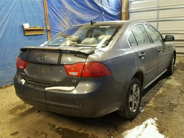 KNAGE228595335430 - 2009 KIA OPTIMA LX GRAY photo 4