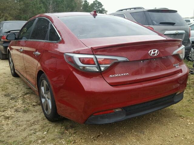 KMHE34L13GA020123 - 2016 HYUNDAI SONATA HYB RED photo 3