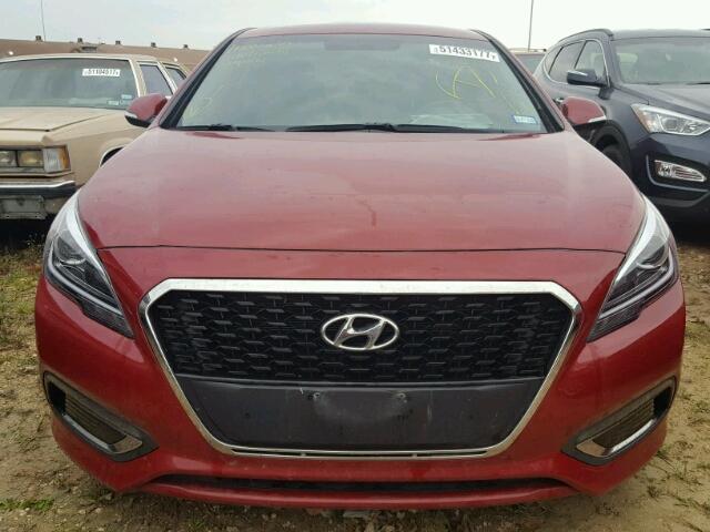 KMHE34L13GA020123 - 2016 HYUNDAI SONATA HYB RED photo 9