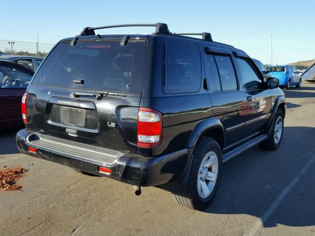 JN8DR09Y02W735114 - 2002 NISSAN PATHFINDER BLACK photo 4