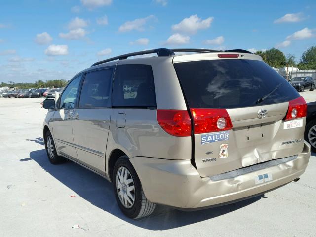 5TDZK23C08S136981 - 2008 TOYOTA SIENNA CE GOLD photo 3