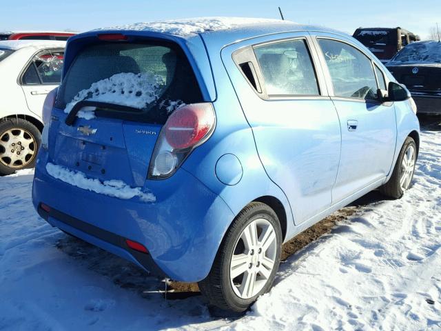 KL8CB6S95EC451090 - 2014 CHEVROLET SPARK LS BLUE photo 4