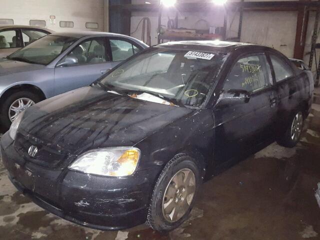1HGEM22912L015109 - 2002 HONDA CIVIC EX BLACK photo 2
