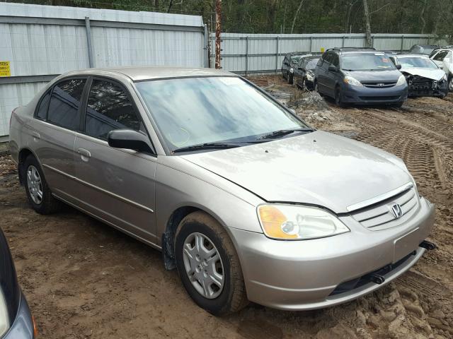 1HGES16522L065248 - 2002 HONDA CIVIC LX BEIGE photo 1