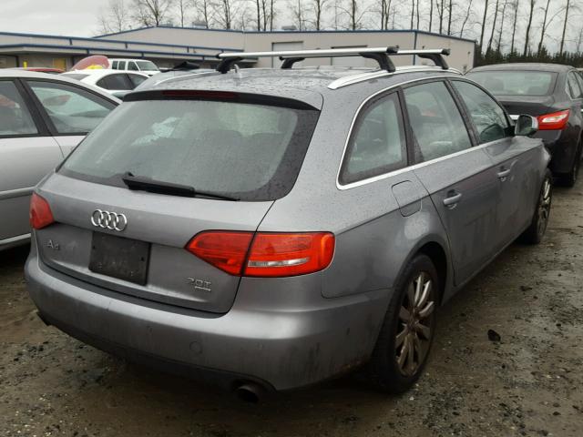 WAUWFAFL7AA049236 - 2010 AUDI A4 PREMIUM GRAY photo 4