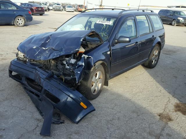 WVWSR61J74W157407 - 2004 VOLKSWAGEN JETTA GLS BLUE photo 2