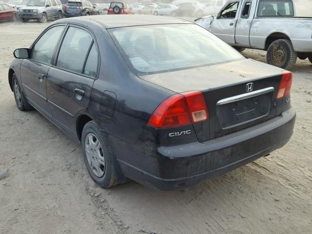 1HGES15632L077287 - 2002 HONDA CIVIC LX BLACK photo 3