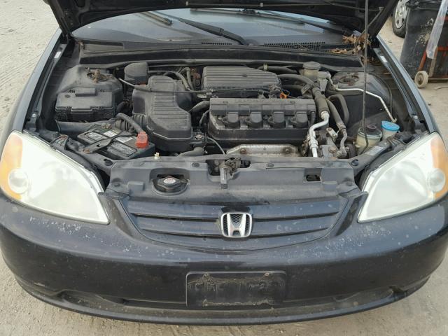 1HGES15632L077287 - 2002 HONDA CIVIC LX BLACK photo 7