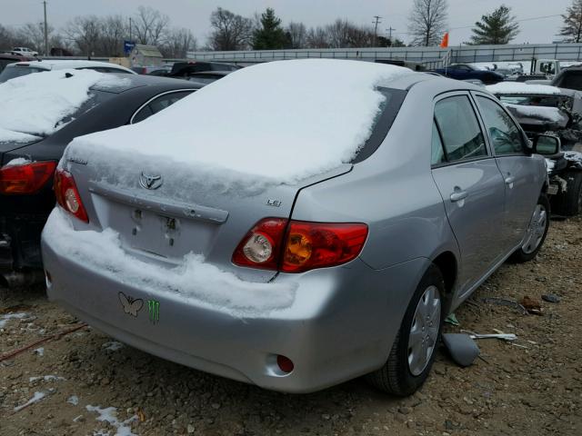 1NXBU4EEXAZ260548 - 2010 TOYOTA COROLLA BA SILVER photo 4