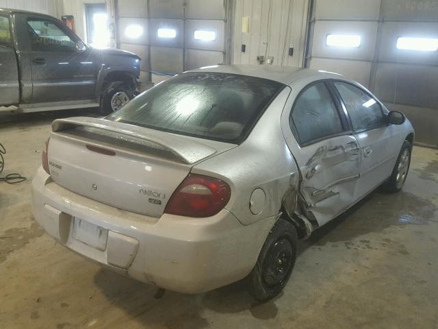 1B3ES56CX5D182919 - 2005 DODGE NEON SXT SILVER photo 4