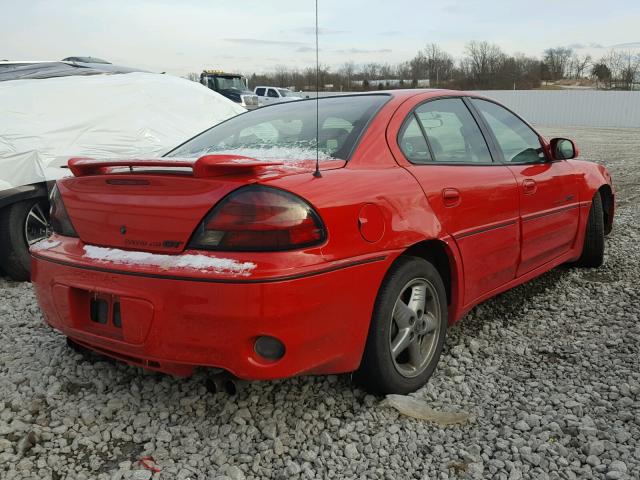 1G2NW52E81C224132 - 2001 PONTIAC GRAND AM G RED photo 4