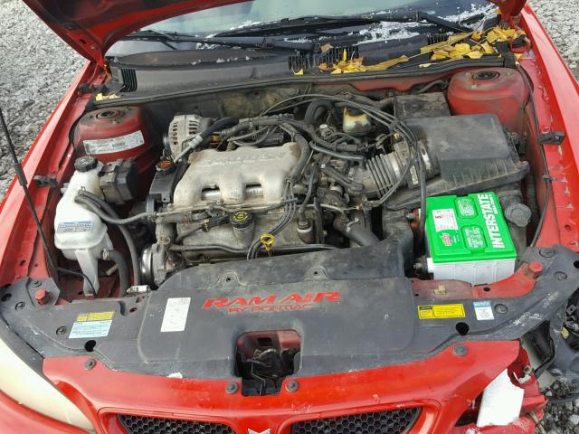 1G2NW52E81C224132 - 2001 PONTIAC GRAND AM G RED photo 7