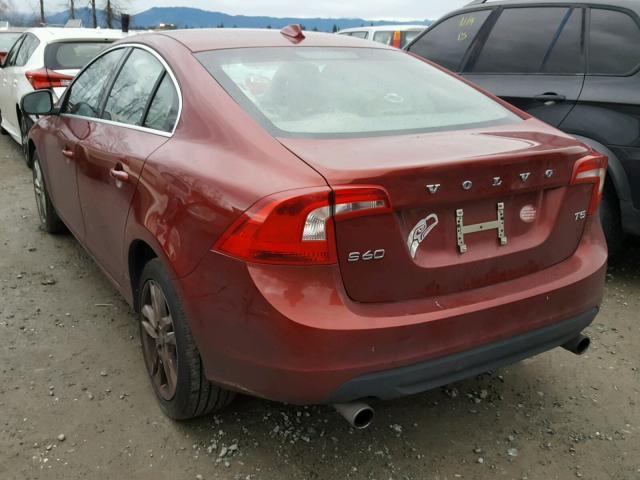 YV1612FS5D2211534 - 2013 VOLVO S60 T5 RED photo 3