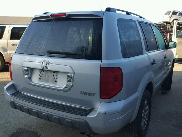 2HKYF18663H562993 - 2003 HONDA PILOT EXL SILVER photo 4