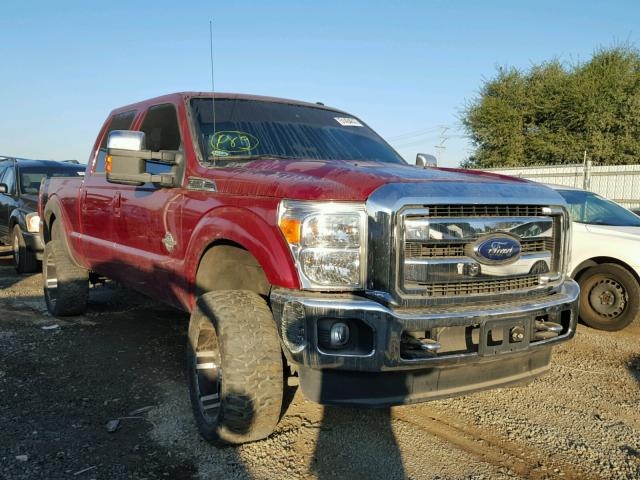 1FT8W3BT6EEA33170 - 2014 FORD F350 SUPER BURGUNDY photo 1