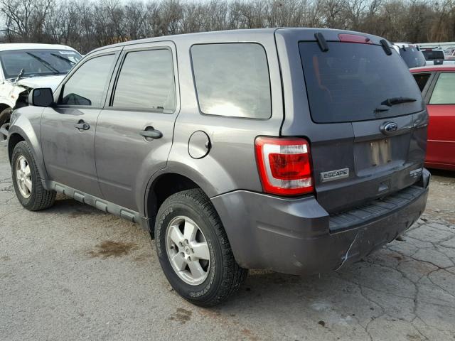 1FMCU0C77CKC81776 - 2012 FORD ESCAPE XLS GRAY photo 3