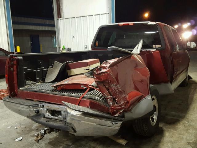 1FTZX172X1NB89454 - 2001 FORD F150 BURGUNDY photo 4