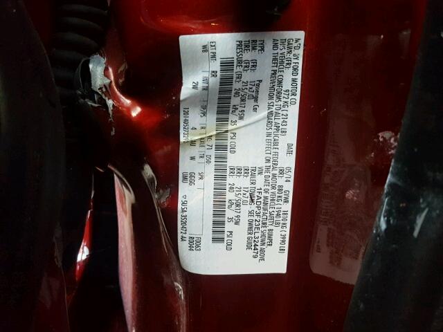 1FADP3F23EL324479 - 2014 FORD FOCUS SE RED photo 10