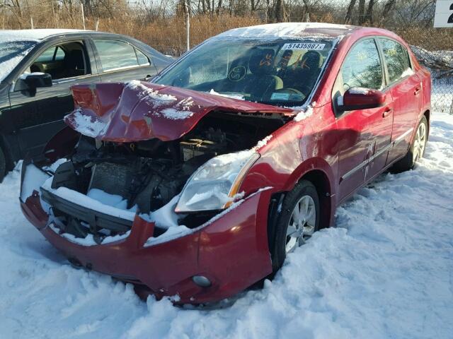 3N1AB6AP0AL687453 - 2010 NISSAN SENTRA RED photo 2