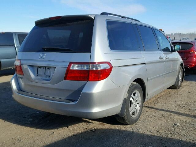 5FNRL38757B125301 - 2007 HONDA ODYSSEY EX SILVER photo 4