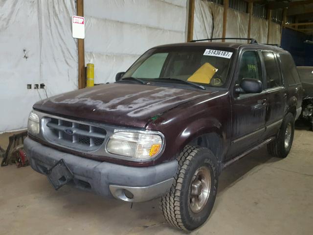 1FMZU34E1XZA03672 - 1999 FORD EXPLORER BURGUNDY photo 2