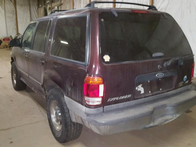 1FMZU34E1XZA03672 - 1999 FORD EXPLORER BURGUNDY photo 3