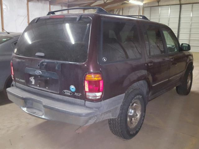 1FMZU34E1XZA03672 - 1999 FORD EXPLORER BURGUNDY photo 4