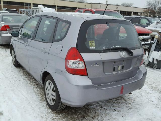 JHMGD37478S057081 - 2008 HONDA FIT SILVER photo 3